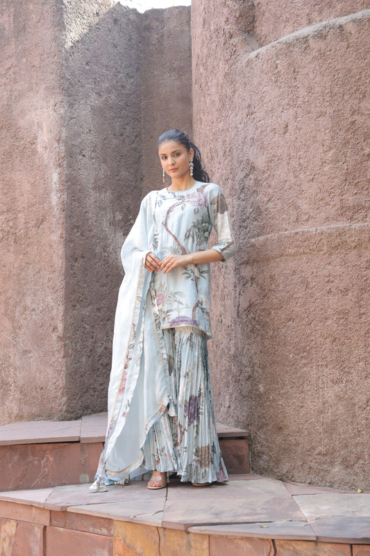 Leher Sharara - Blue