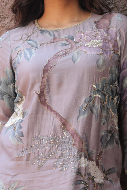 Leher Sharara - Purple
