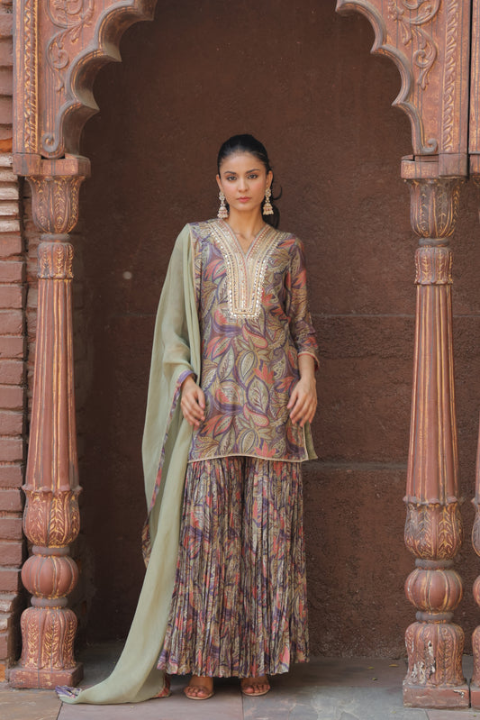 Rowan Kurta Sharara - Green