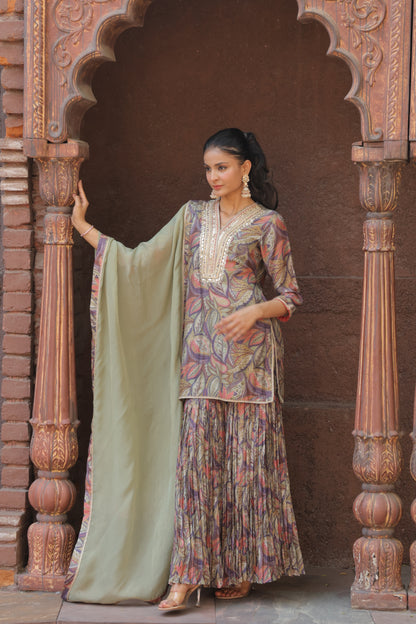 Rowan Kurta Sharara - Green