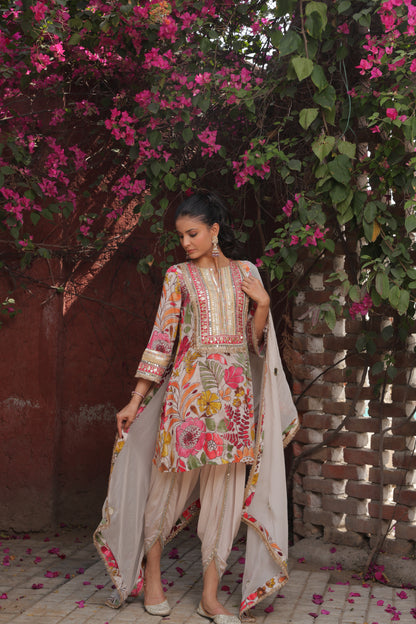 Inayat Tulip Dhoti - White