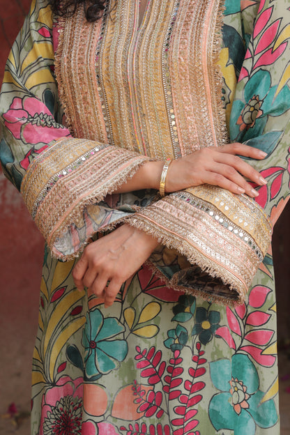 Inayat Tulip Dhoti - Green