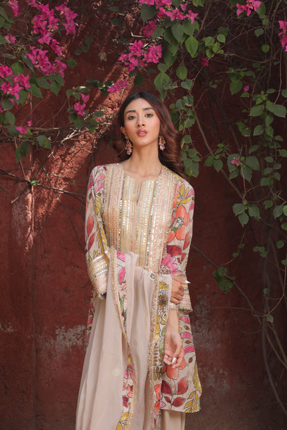Inayat Tulip Dhoti - Beige