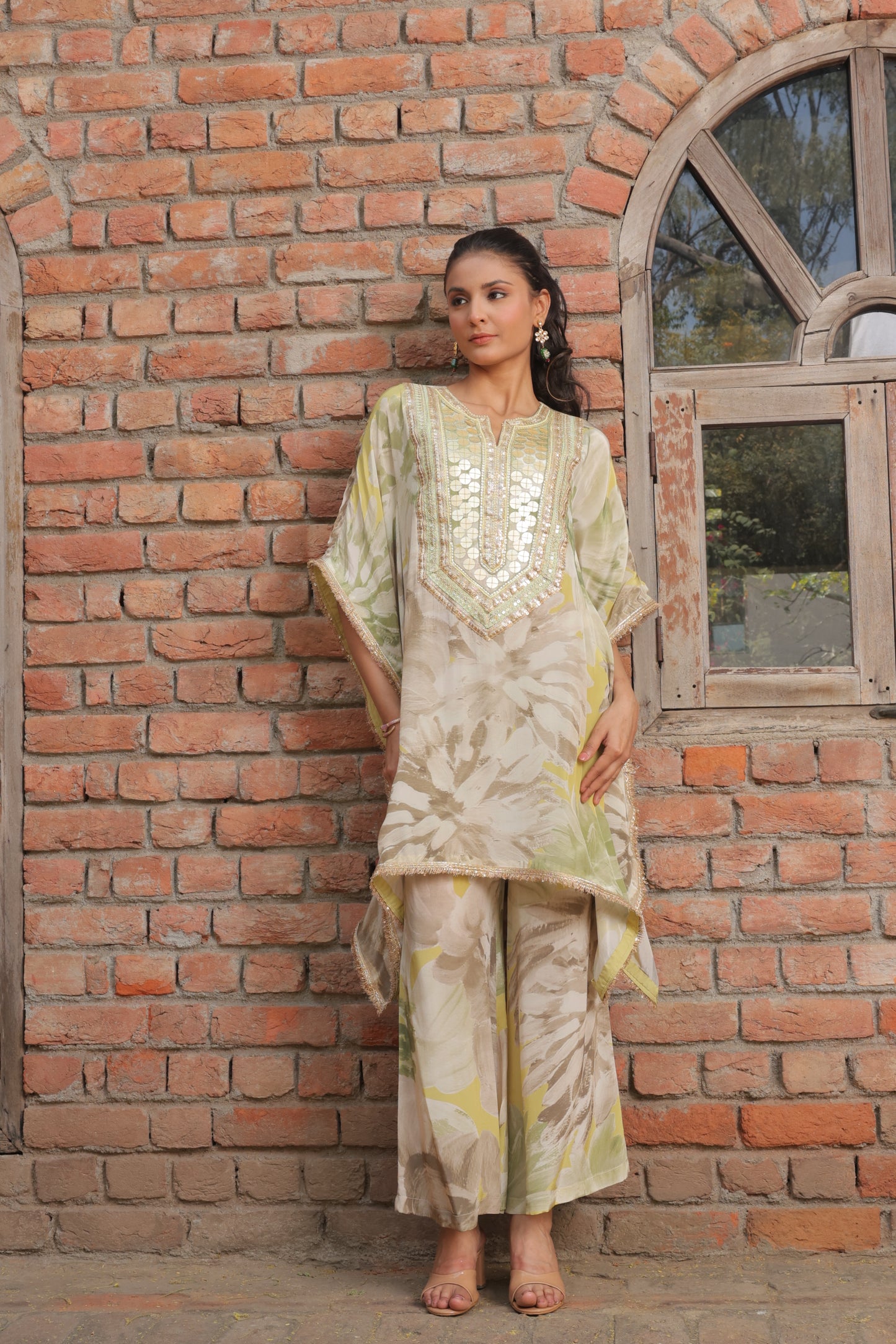 Cosmo Bloom Kaftan - Yellow