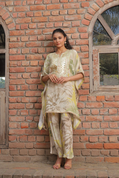 Cosmo Bloom Kaftan - Yellow