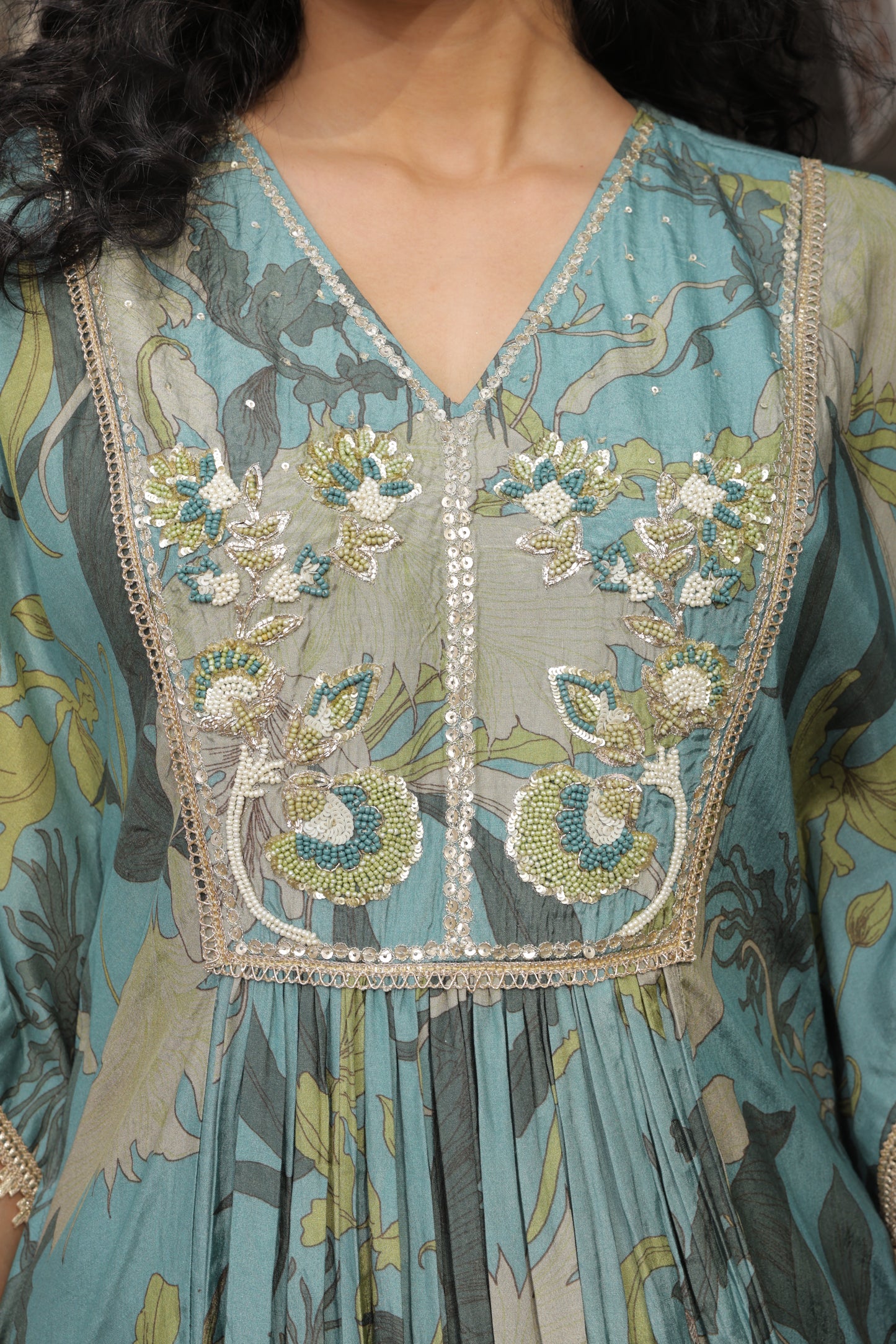 Inaaya Kaftan Sharara - Green