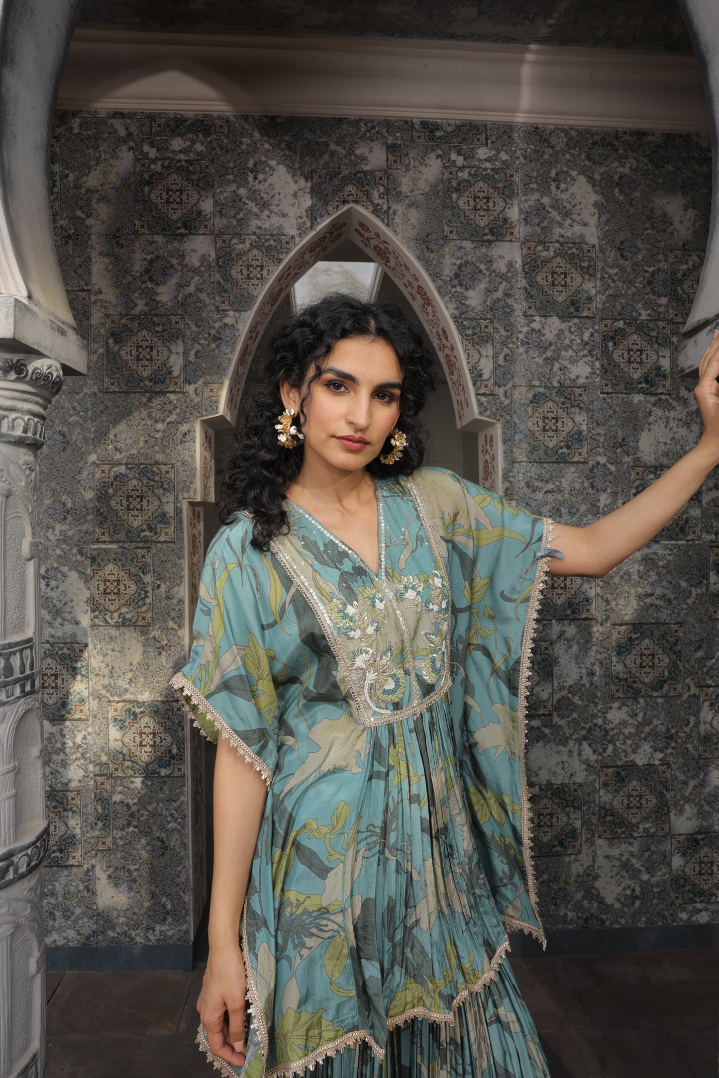 Inaaya Kaftan Sharara - Green
