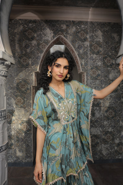 Inaaya Kaftan Sharara - Green