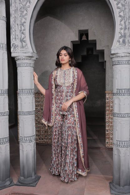 Sia Cubicle Sharara - Purple