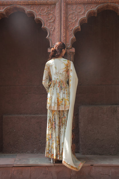 Reyna A-Line Sharara - Green
