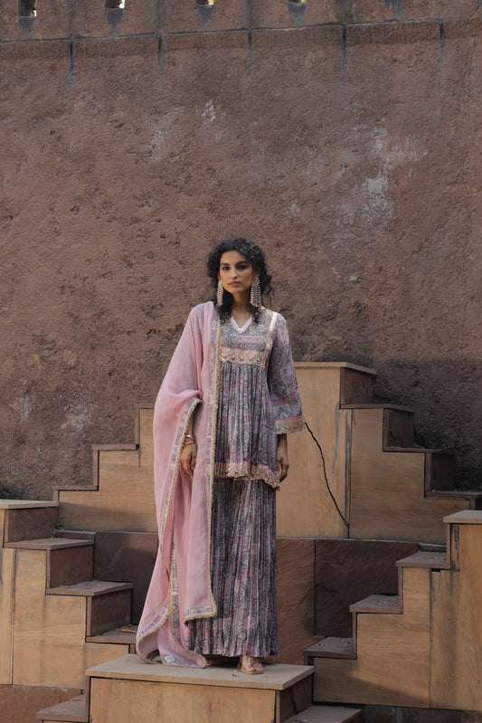 Paisly Sharara - Purple