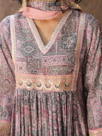 Paisly Sharara - Purple