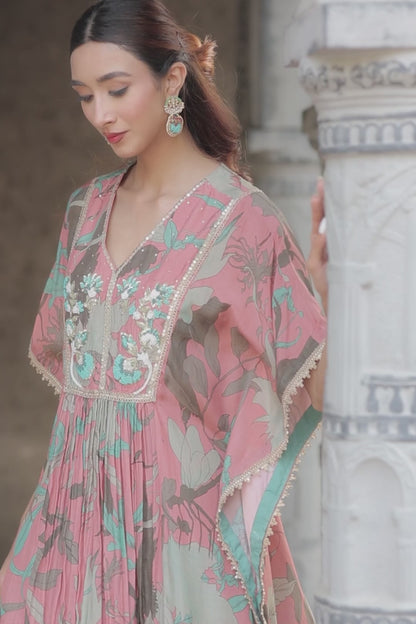 Inaaya Kaftan Sharara - Pink