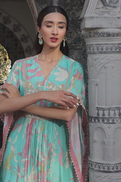 Inaaya Kaftan Sharara - Blue