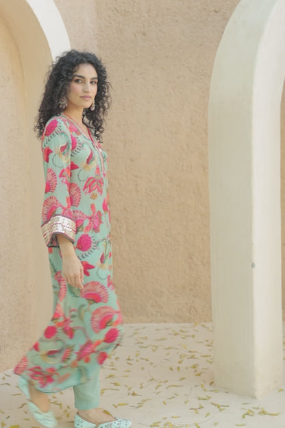 Sur Kurta Set - Green