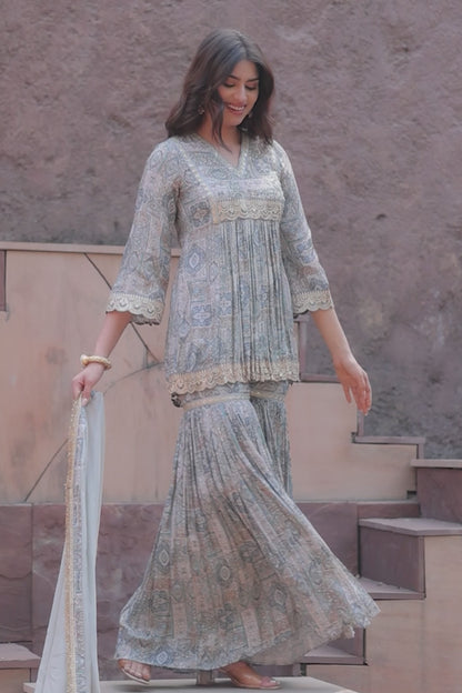 Paisly Sharara - Blue