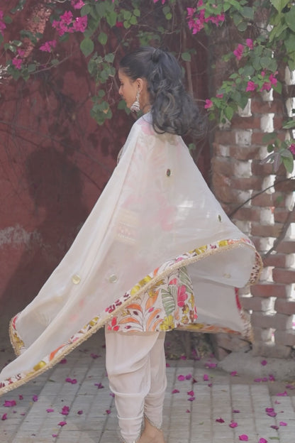 Inayat Tulip Dhoti - White