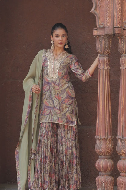 Rowan Kurta Sharara - Green